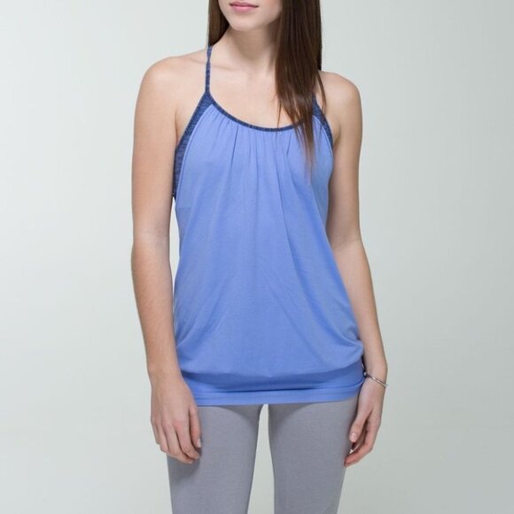 Lululemon No Limits Tank Top Lullaby Wee Are From Space Cadet Blue Size 4 - Picture 1 of 14